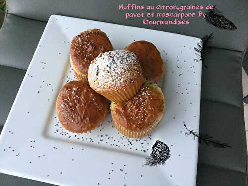Muffins au citron, graines de pavot et mascarpone ( 100 cal/ par muffin)