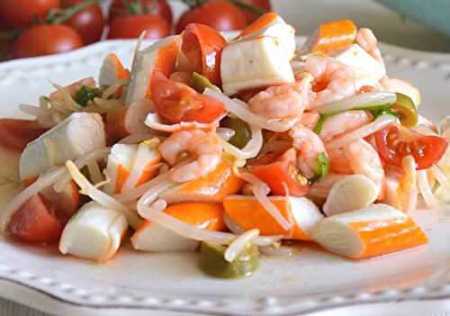 Salade Légère de Surimi et Crevettes