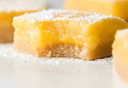 Carrés fondants au citron au thermomix - pour votre dessert.