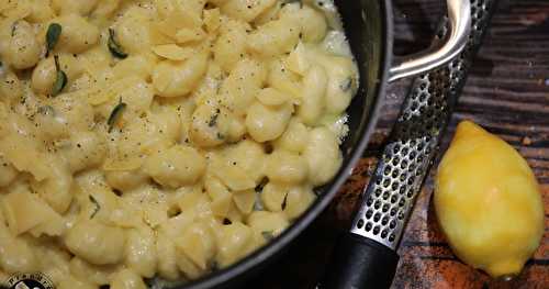 Gnocchis italiens fait maison au beurre de sauge et citron