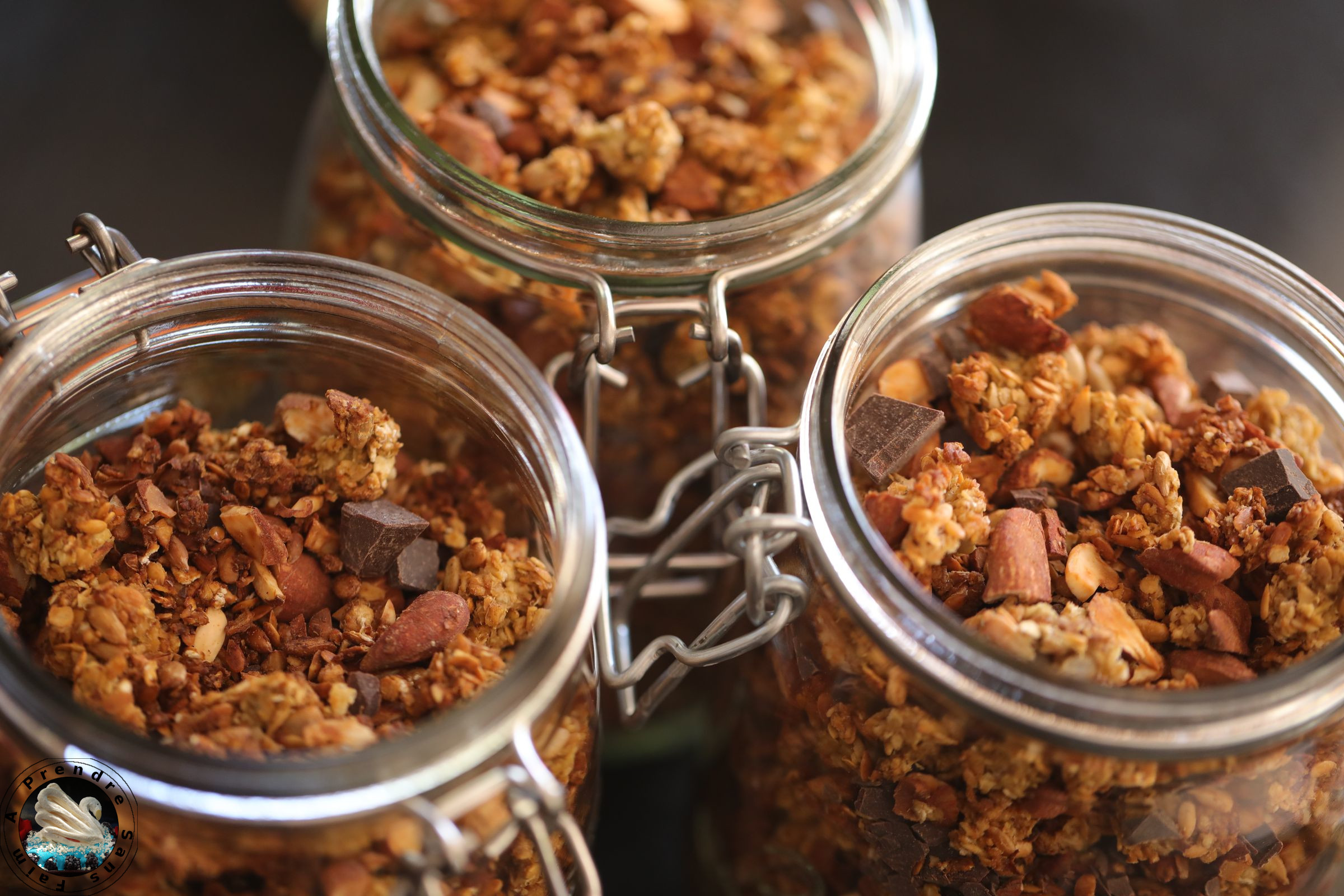 Muesli croustillant sans sucre amandes et chocolat 