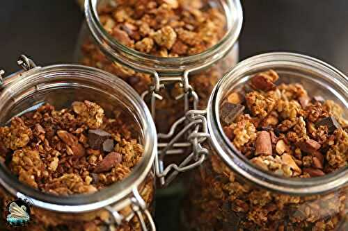 Muesli croustillant sans sucre amandes et chocolat 