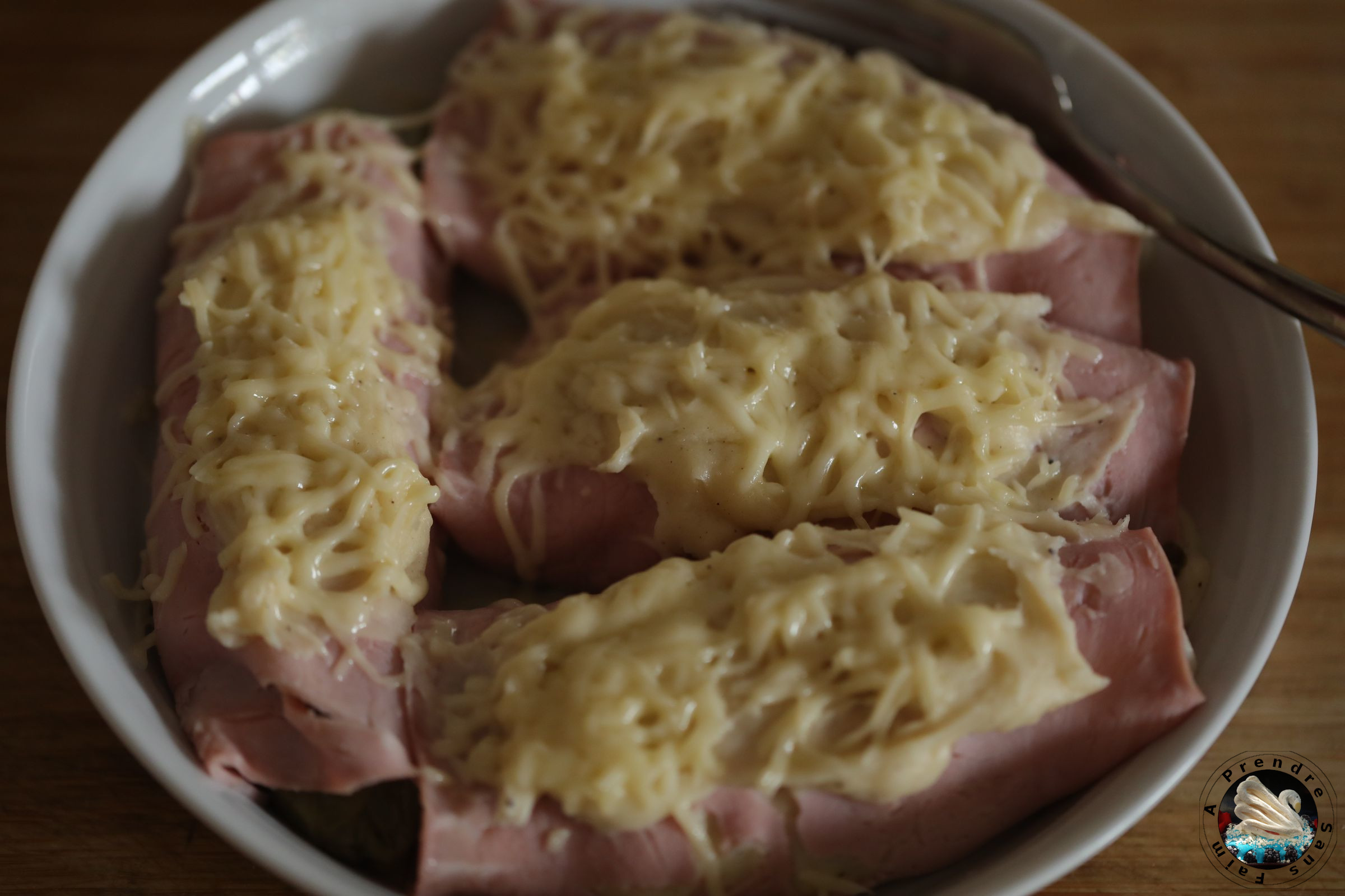 Poireaux gratinés au jambon 