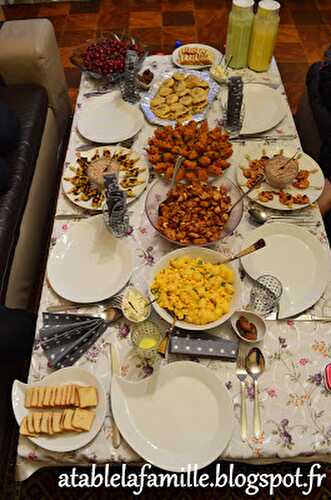 Un iftar - ftour parfait 2 et boulettes de lentilles corail