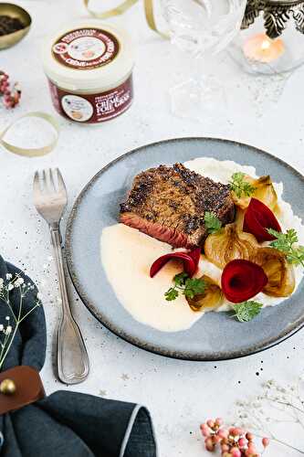 Tournedos au poivre, crème & Foie Gras Isigny Sainte-Mère