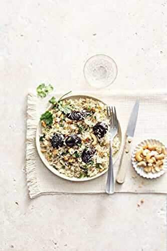 Riz pilaf aux Pruneaux d’Agen IGP et à la coriandre