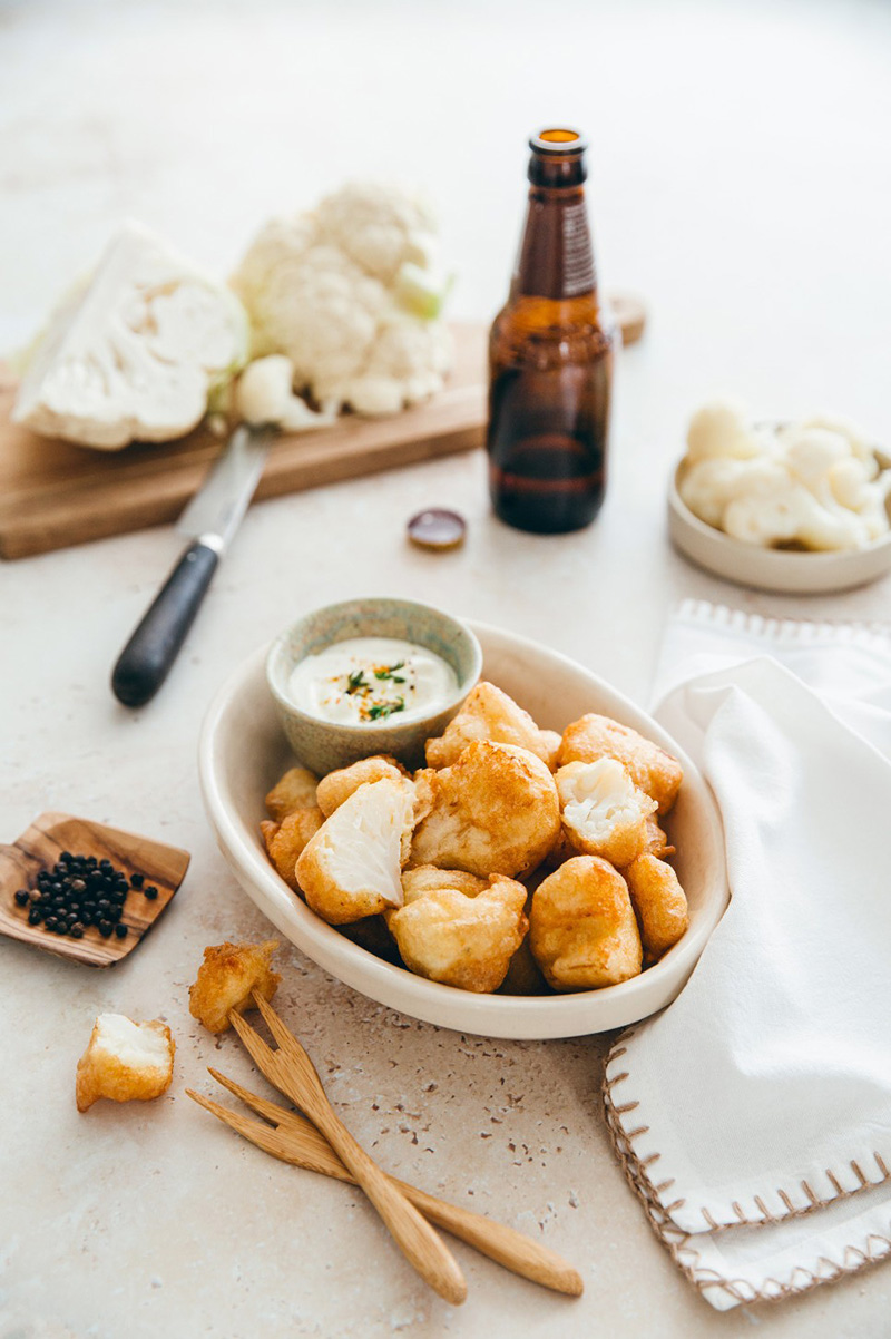 Beignets de chou-fleur à la bière