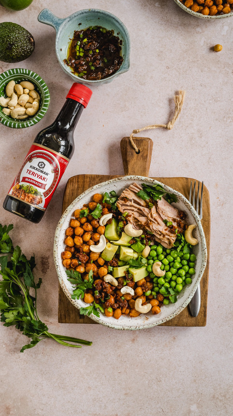 Bowl Teriyaki avec pois chiches caramélisés