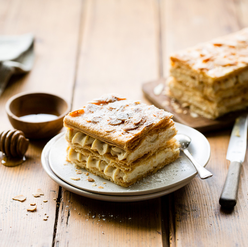 Millefeuille au cheesecake caramel au beurre salé