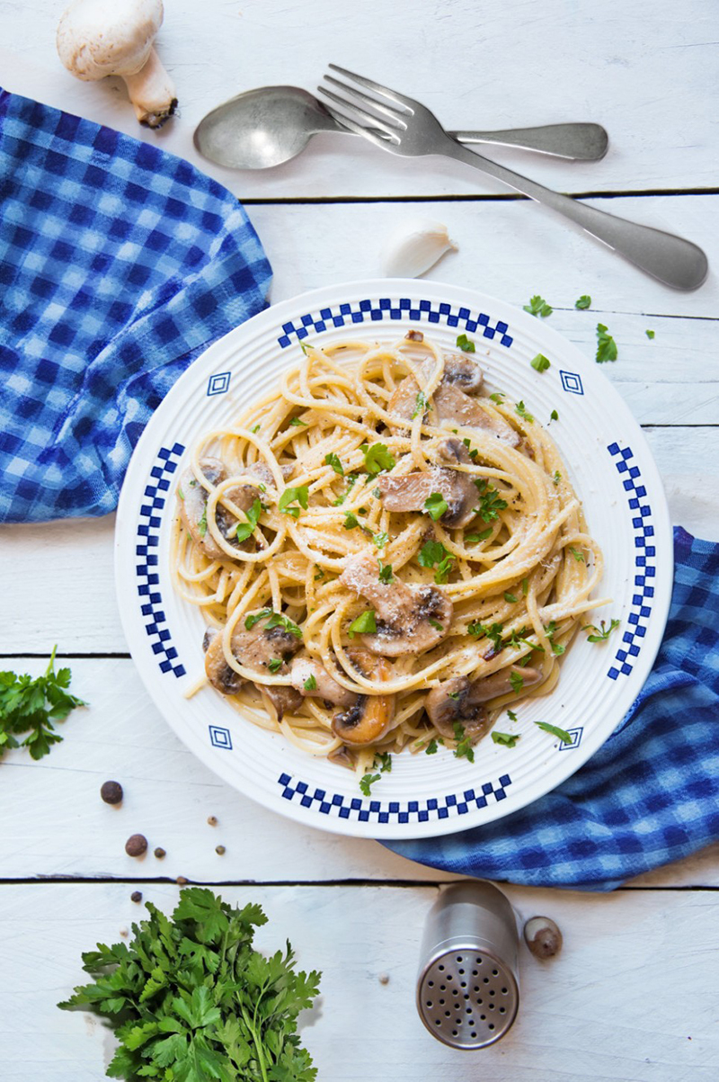 Spaghetti aux champignons