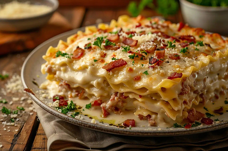 Lasagnes à la carbonara