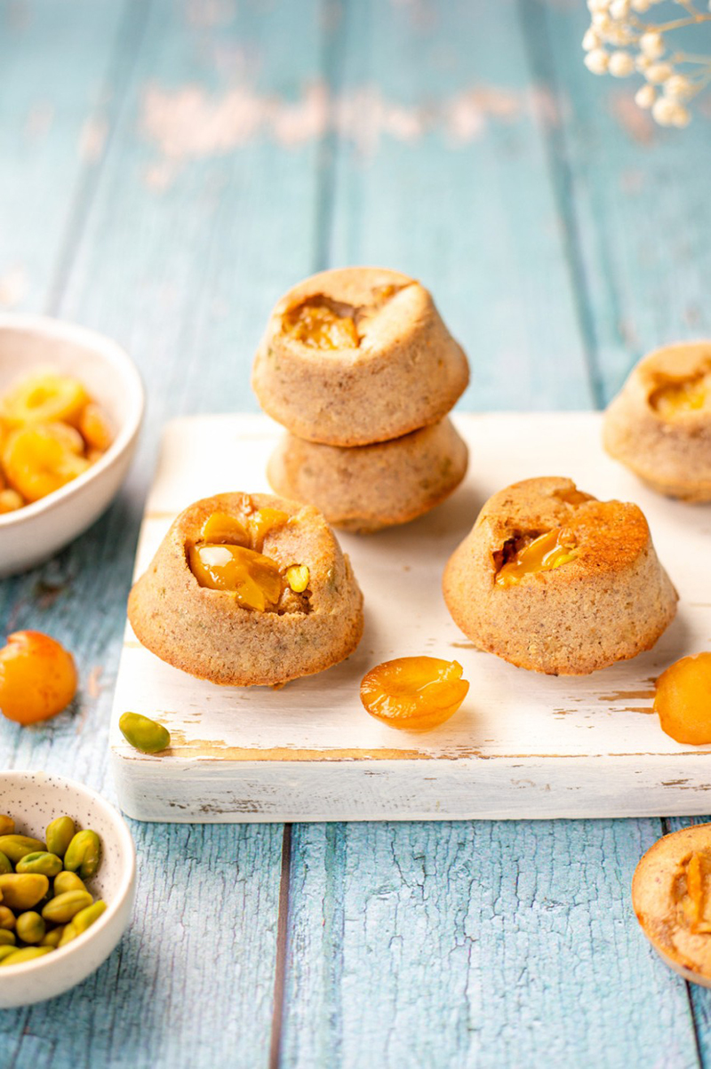 Muffins renversés aux Mirabelles de Lorraine IGP et pistache