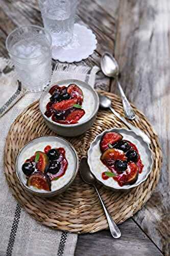 Riz au lait et fruits caramélisés