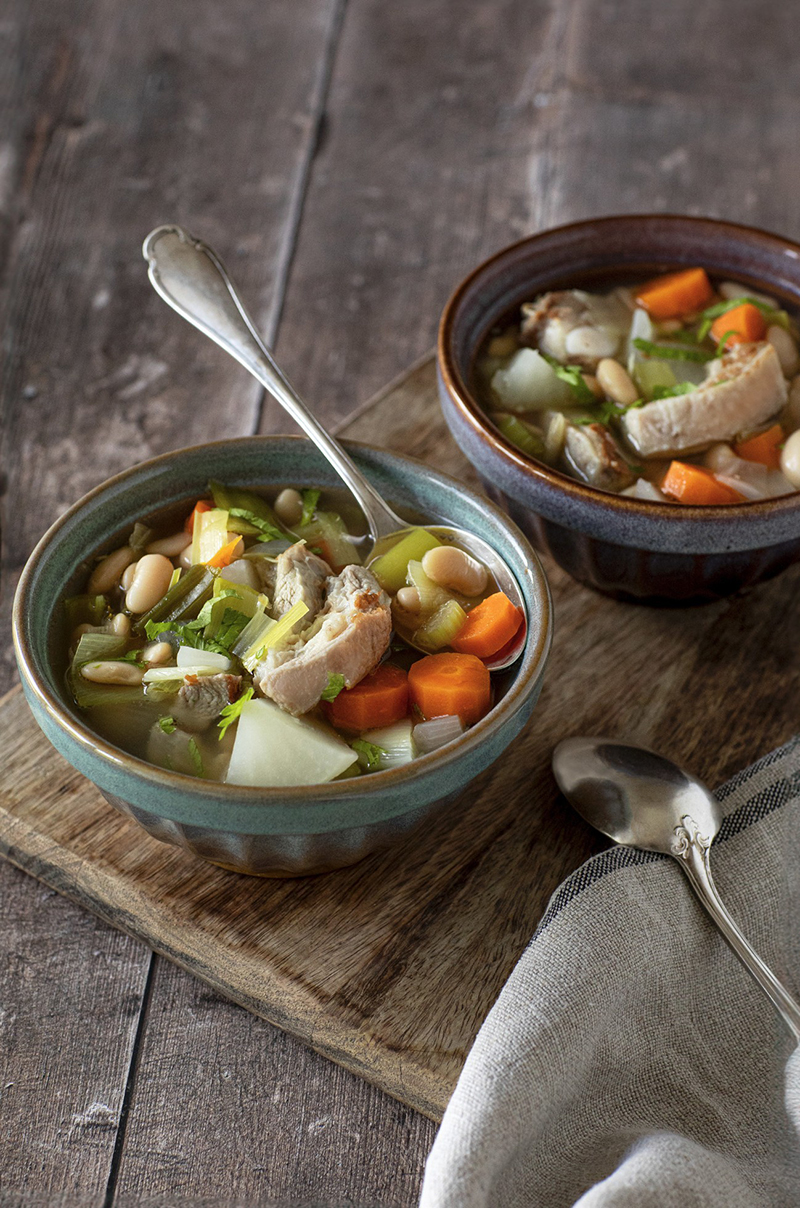 Soupe de veau aux haricots secs