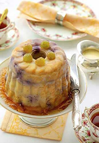 Pudding aux pommes et aux raisins