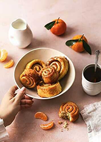 Brioches roulées à la Clémentine de Corse IGP