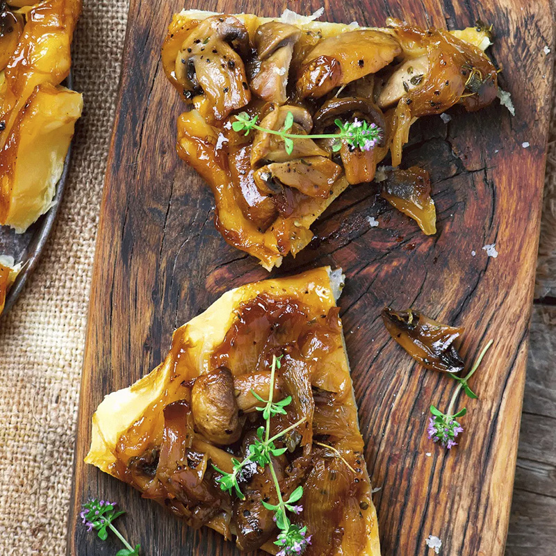 Mini tartes tatin aux champignons