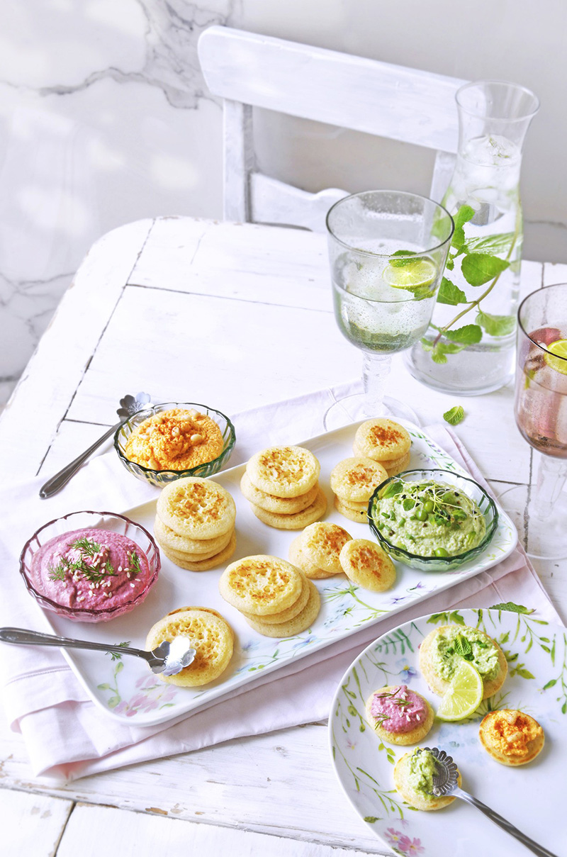 Blinis et tartinades fromagères