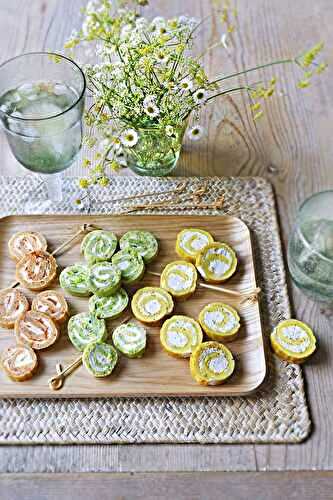 Petits roulés aux trois fromages