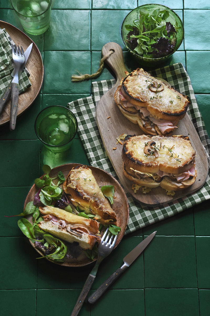 Croque brioché parfumé à la truffe et Beaufort