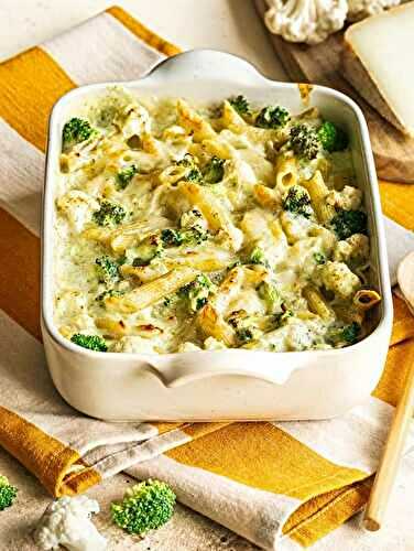 Gratin de penne végétales brocoli et chou-fleur