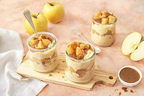 Verrines de Floraline® à la compotée de pommes et au caramel