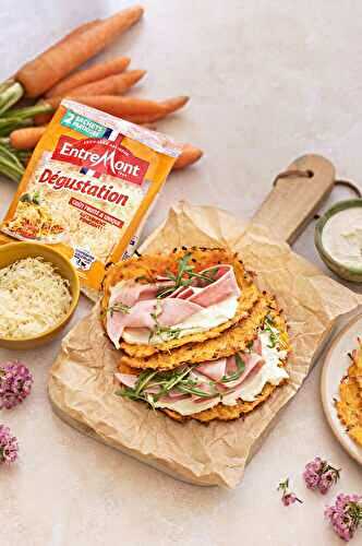 Wraps de carottes au Râpé Dégustation Entremont, roquette et jambon