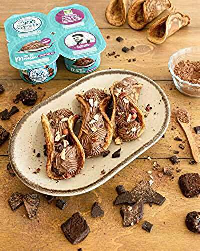 Pancakes façon tacos à la mousse au chocolat