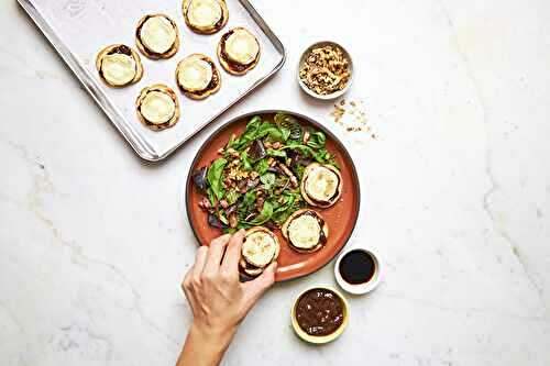 Salade, chèvre chaud & confiture de figues