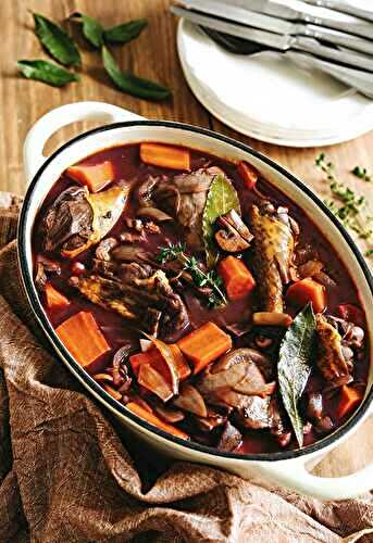 Pintade forestière façon Bourguignon