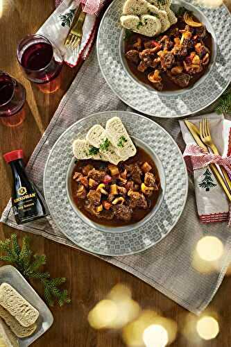 Goulasch de chevreuil aux champignons