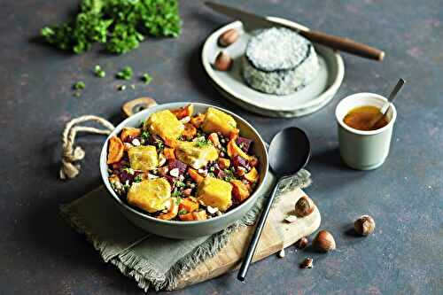 Salade tiède de lentilles et Selles-sur-Cher AOP
