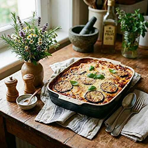 Moussaka aux pommes de terre et aubergines