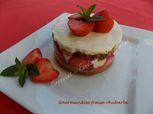 Gourmandise fraise-rhubarbe