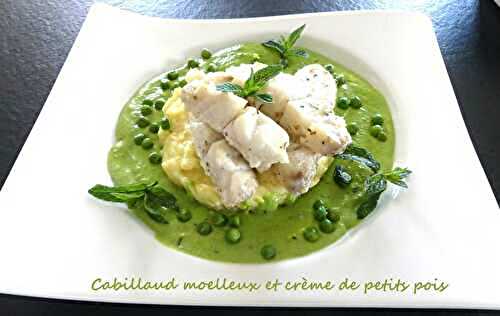 Cabillaud moelleux et crème de petits pois * – Bataille food # 127