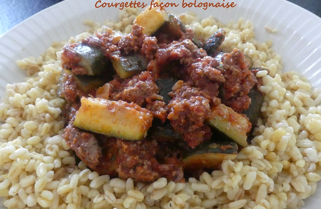 Courgettes façon bolognaise *