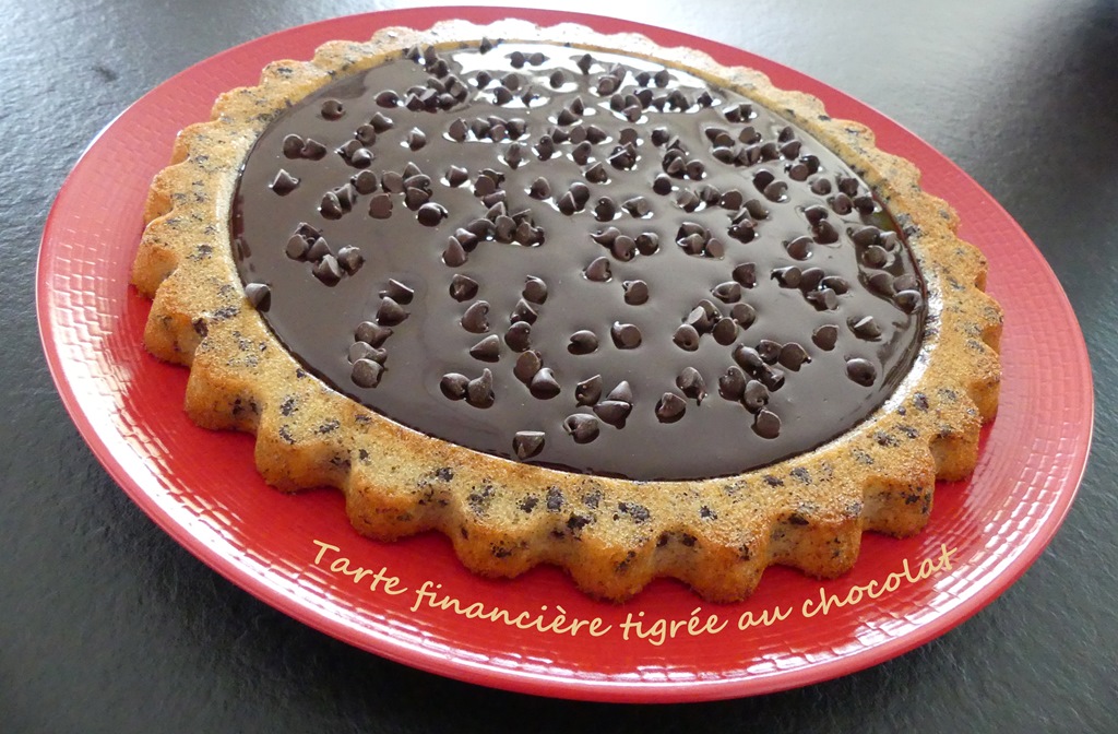 Tarte financière tigrée au chocolat *