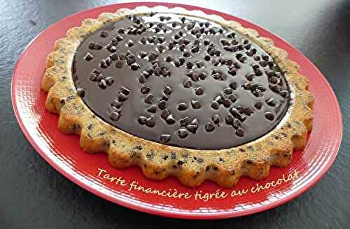 Tarte financière tigrée au chocolat *