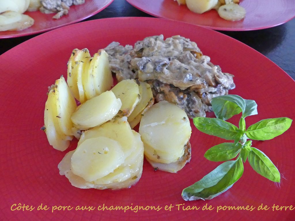 Côtes de porc aux champignons *