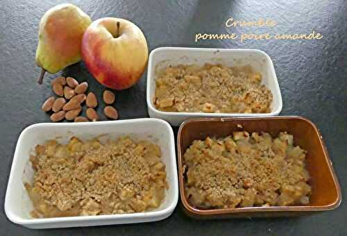 Crumble pomme poire amande * – Bataille food # 131