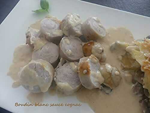 Boudin blanc sauce cognac *