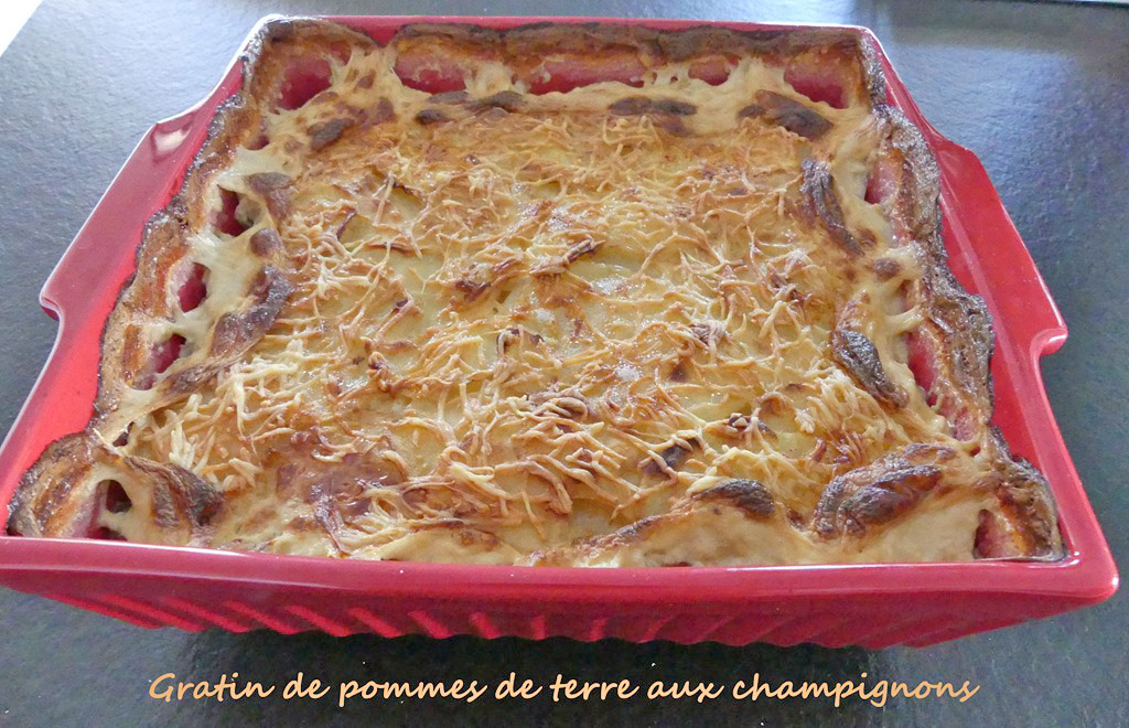 Gratin de pommes de terre aux champignons *