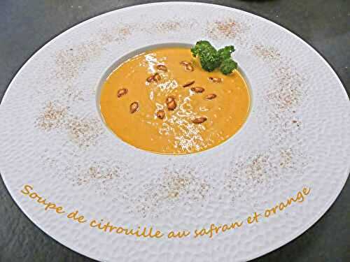 Soupe de citrouille au safran et orange *