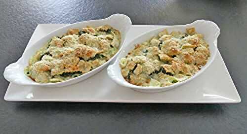 Gratin de ravioles aux épinards au four ou à l’Air Fryer *