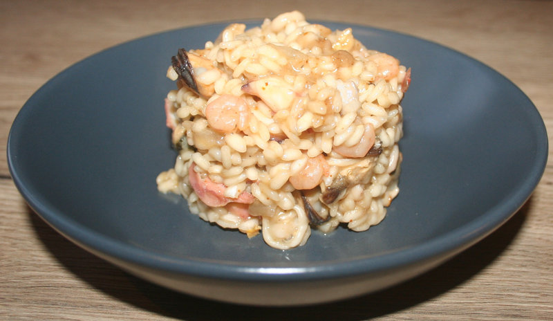 Risotto aux fruits de mer et jus de moules