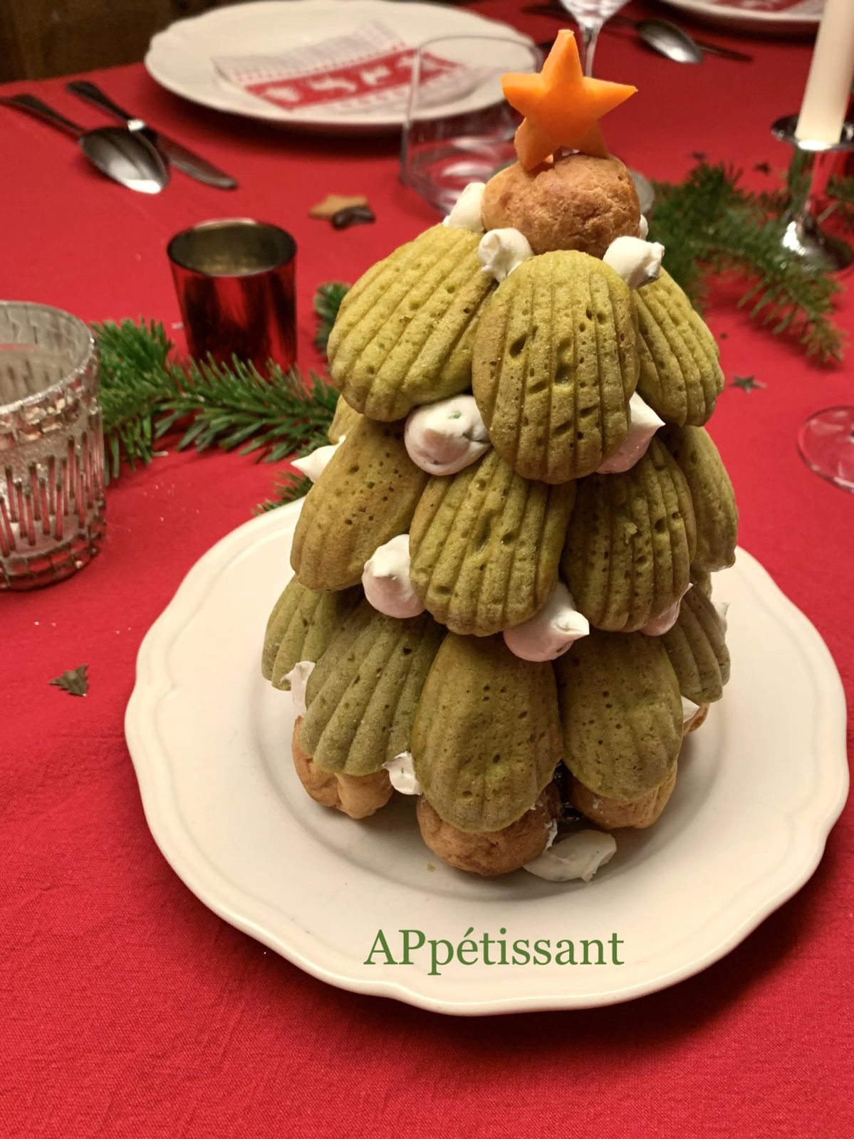 Sapin apéritif Madeleines au pesto