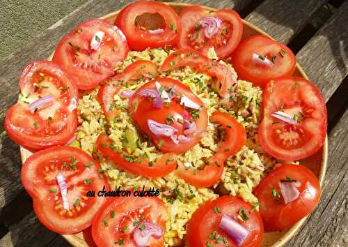 Salade riz crabe tomates