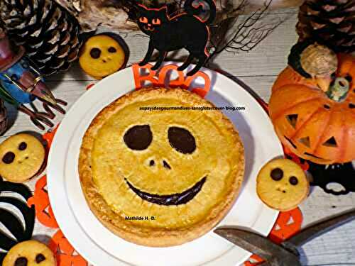 Gâteau basque au chocolat d'après Camille Perrotte, en mode Halloween