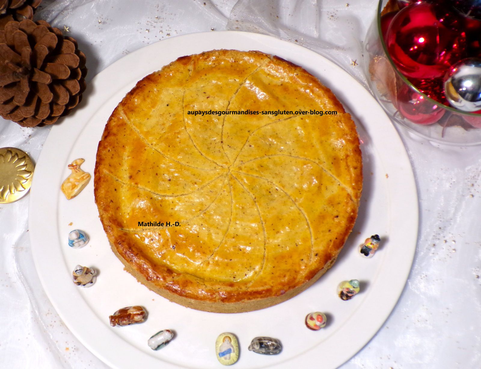 Gâteau/Galette des Rois Amandes Citron d'après Philippe Conticini : pâte sucrée noisette citron vert, confit de citron jaune, crème frangipane