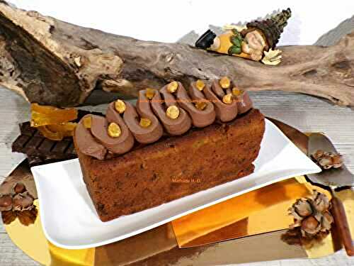 Cake chocolat, orange et noisettes d'après Nicolas Bernardé